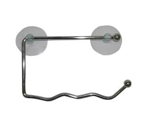 UTC Lesklý chrómový držiak toaletného papiera s prísavkami 10x17 cm