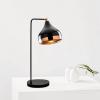 Stolová lampa Yildo, čierna/meď, kov, výška 52 cm