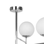 Stropné svietidlo Korek, chróm/biela, sklo, 75 cm, 7-pl., E14