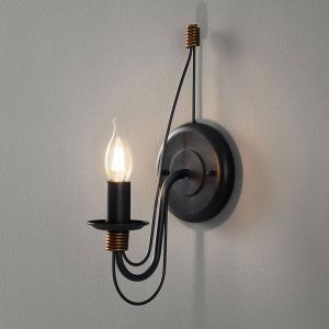 Nástenné svetlo Filo, modročierne, kov, výška 34 cm, E14