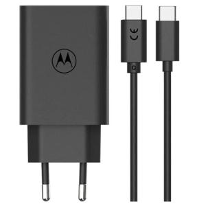 Motorola TurboPower USB-C 68W GaN Cestovná Nabíjačka + USB-C/USB-C Datový Kabel 6.5A Čierny