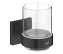 GROHE GROHE 410972430 - Čierny sklenený pohár s držiakom START CUBE