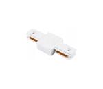 Konektor pre svietidlá do lištového systému, jednofázový, priamy, biely