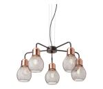 Redo Redo 01-1580 - Luster na lanku EDISON 5xE27/42W/230V priemer 53 cm čierna/medená