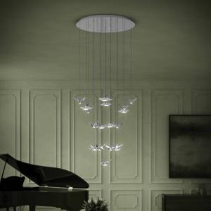 EGLO Stars Of Light LED závesné svietidlo Paratebueno chróm okrúhle 17-ramenné