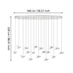 EGLO Stars Of Light LED závesné svietidlo Paratebueno chróm 17-fl.