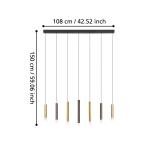 EGLO Stars Of Light LED závesné svietidlo Estanterios, 7-pl. dlhé