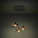 EGLO Stars Of Light závesné svietidlo Saceda, 3-pl., čierna/zlatá