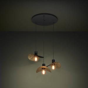 EGLO Stars Of Light závesné svietidlo Saceda, 3-pl., čierna/zlatá