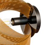 Nástenné svetlo Vento, čierna/zlatá, kov, 27 cm, E14