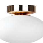 Stropné svietidlo Ufo, zlatá/biela, Ø 18 cm, sklo, G9