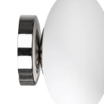 Stropné svietidlo Ufo, chróm/biela, Ø 18 cm, sklo, G9