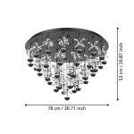 EGLO Stars Of Light stropné LED svetlo Pianopoli čierne Ø 78cm