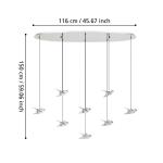 EGLO Stars Of Light LED závesné svietidlo Paratebueno, chróm, 8-pl.