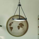 Závesné svietidlo Collier, čierne, Ø 54,3 cm, oceľ, sklo, E14