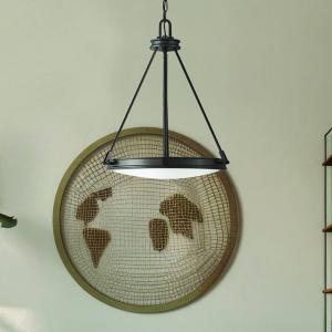 Závesné svietidlo Collier, čierne, Ø 54,3 cm, oceľ, sklo, E14