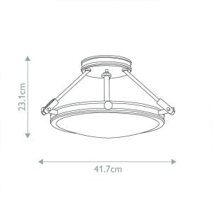 Stropné svietidlo Collier, čierne, Ø 41,7 cm, oceľ,  sklo, E14