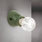 Nástenné svetlo Frost, zelené, keramika, E27