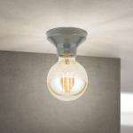 Stropné svietidlo Frost, sivá, keramika, E27