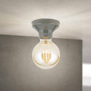 Stropné svietidlo Frost, sivá, keramika, E27