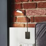 LED stolová lampa Cielo, čierna, výška 56 cm, plast