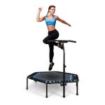 KLARFIT Jumpanatic Pro, fitnes trampolína, 50"/127 cm Ø, tyč s rukoväťou, modrá
