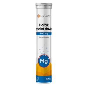 LIVSANE Horčík vysoká dávka šumivé tablety príchuť limetka 12 tbl