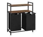 Koš na bielizeň REX hnedý/čierny