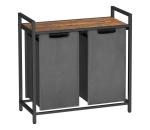 Kôš na bielizeň REX hnedá/sivá