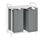 Kôš na bielizeň REX biela/sivá
