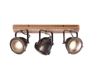 Brilliant Brilliant - Bodové svietidlo CARMEN WOOD 3xGU10/5W/230V hnedá