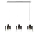 Brilliant Brilliant - Luster na lanku BETH 3xE27/60W/230V čierna/dymová