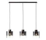 Brilliant Brilliant - Luster na lanku BETH 3xE27/60W/230V čierna/dymová
