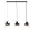 Brilliant Brilliant - Luster na lanku BETH 3xE27/60W/230V čierna/dymová