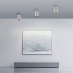 PURE stropné LED svetlo do kúpeľne Point, biele, Ø 6 cm, kov, IP44