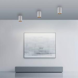 PURE stropné LED svetlo do kúpeľne Point, biele, Ø 6 cm, kov, IP44