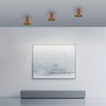 PURE stropné LED svetlo do kúpeľne Point, bronzová farba, Ø 18 cm, IP44