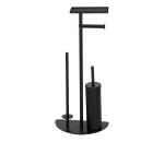 Wenko WENKO 26060100 - Súprava na WC COSENZA 32,5x72 cm čierna