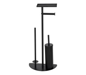 Wenko WENKO 26060100 - Súprava na WC COSENZA 32,5x72 cm čierna