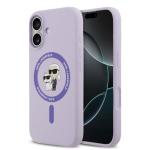 Karl Lagerfeld Liquid Silicone Karl and Choupette MagSafe Zadní Kryt pro iPhone 17 Purple