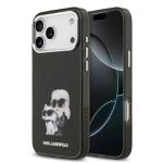 Karl Lagerfeld IML Aquarelle Karl and Choupette Zadní Kryt pro iPhone 17 Pro Max Black