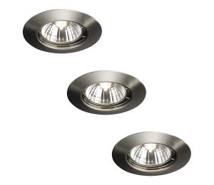 Philips Massive Massive 59393/17/10 - SADA 3x Kúpeľňové podhľadové svietidlo ALPHA 1xGU10/50W 59393/17/10