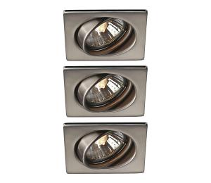 Philips Massive 59323/17/PN - SET 3x Kúpeľňové svietidlo QUARTZ 1xGU10/50W/230V 59323/17/PN