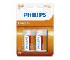 Philips R14L2B/10 - 2 ks Zinkochloridová batéria C LONGLIFE 1,5V 2800mAh Phil-R14L2B/10
