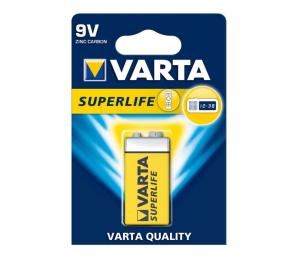 Varta 2022 - 1 ks Zinkouhlíková batéria SUPERLIFE 9V 2022101411