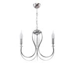 Jupiter 1687 - Luster na reťazi MELANI 3xE14/40W/230V strieborná 1687