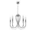Jupiter 1688 - Luster na reťazi MELANI 5xE14/40W/230V strieborná 1688