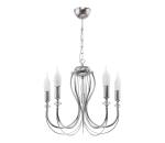 Jupiter 1688 - Luster na reťazi MELANI 5xE14/40W/230V strieborná 1688