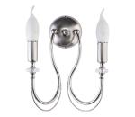 Jupiter 1690 - Nástenné svietidlo MELANI 2xE14/40W/230V strieborná 1690