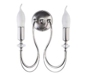 Jupiter 1690 - Nástenné svietidlo MELANI 2xE14/40W/230V strieborná 1690